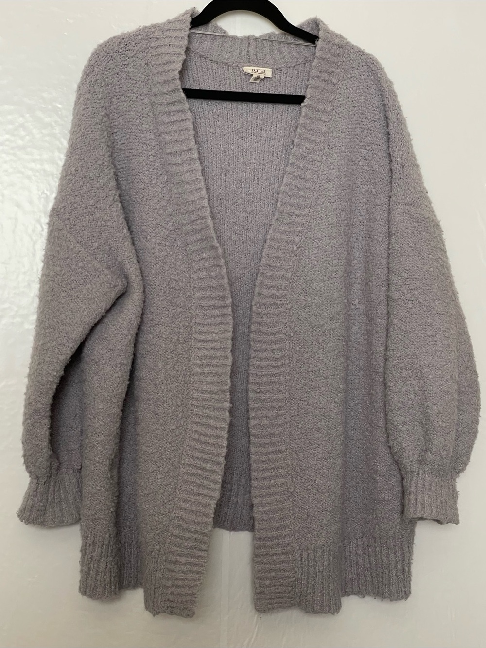 Cozy Open-Front Gray Cardigan Sweater - Women